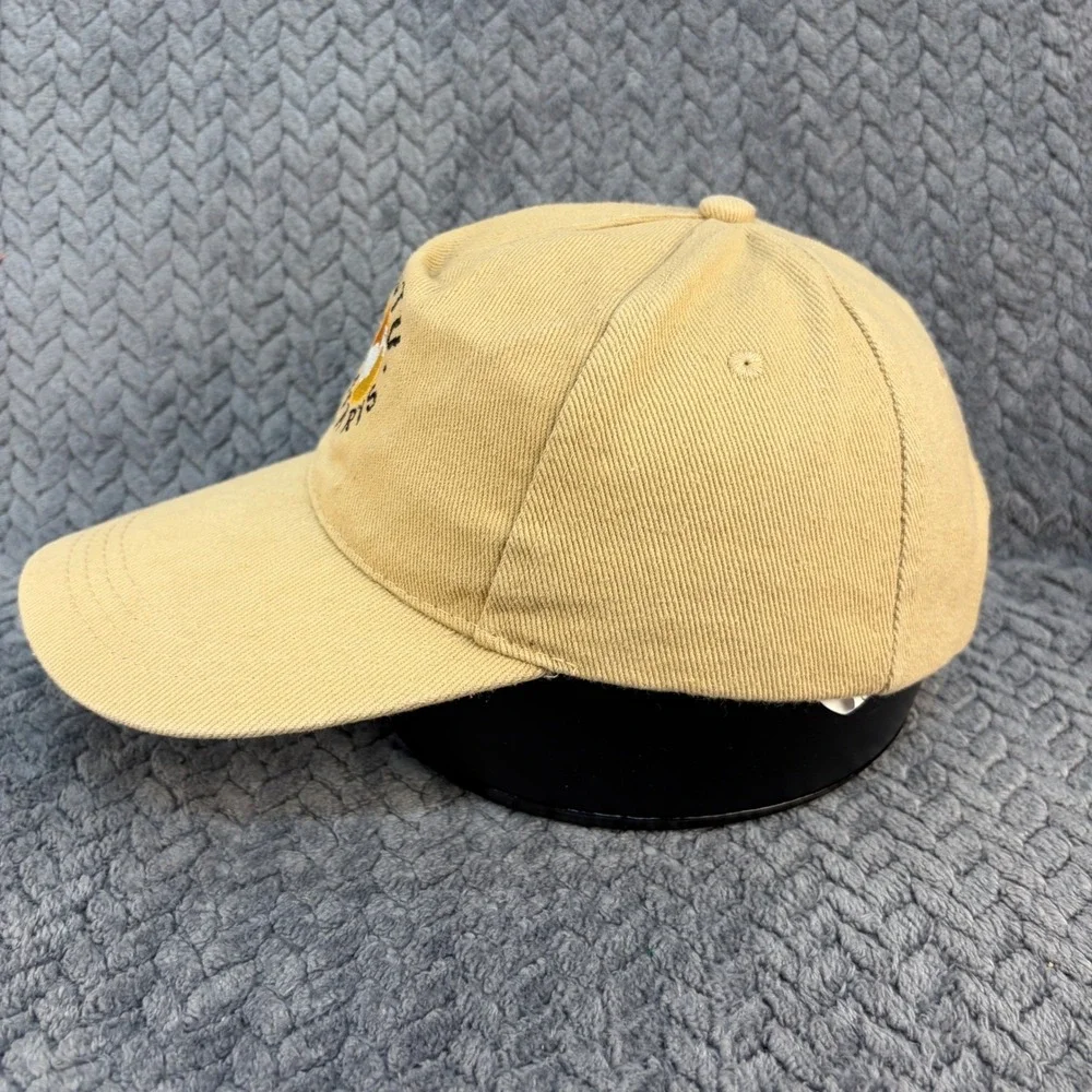 Buutu Safaris Mens Tan Khaki Embroidered Bird Logo Baseball Hat Adjustable Cap